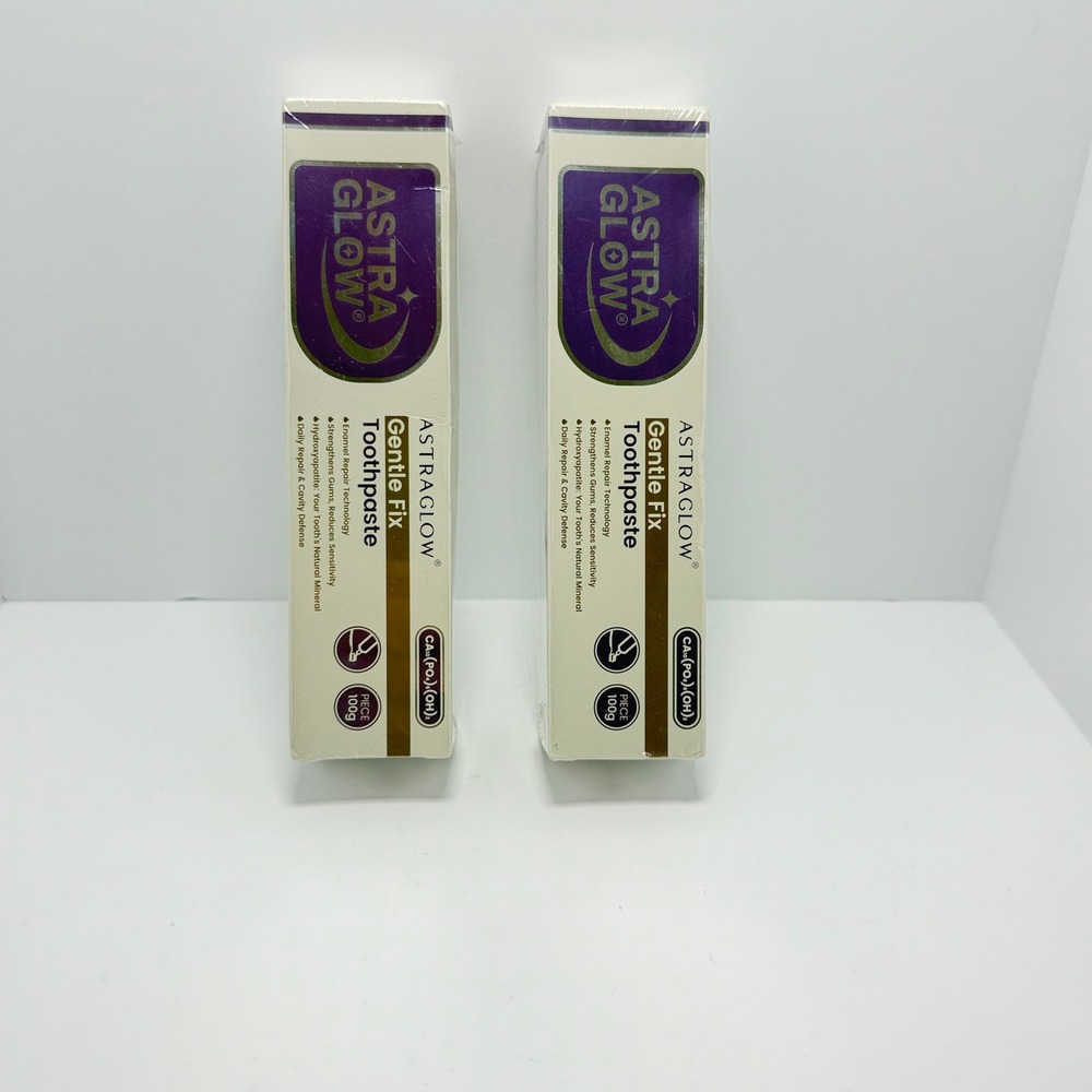 Astra Glow Gentle Fix Toothpaste 100g 2 Pack New Factory Sealed Exp 2029